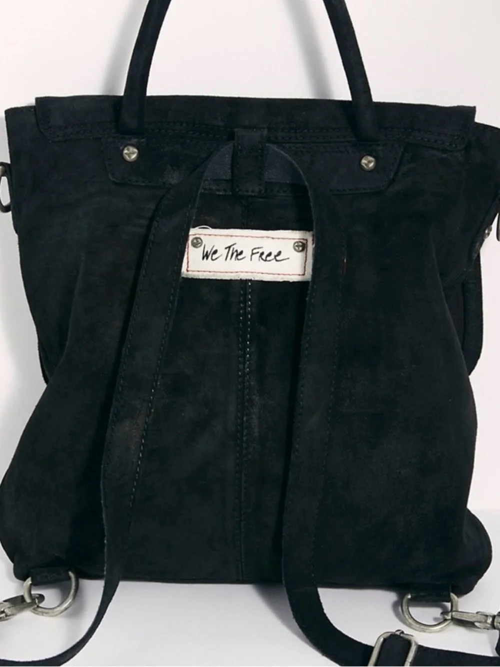 Free People Black Suede backpack